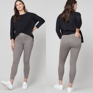 Spanx Jean-ish Ankle Leggings in earthy taupe grey pants extra large